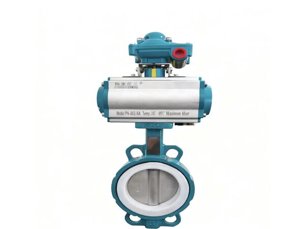 梅索尼兰气动衬氟对夹蝶阀